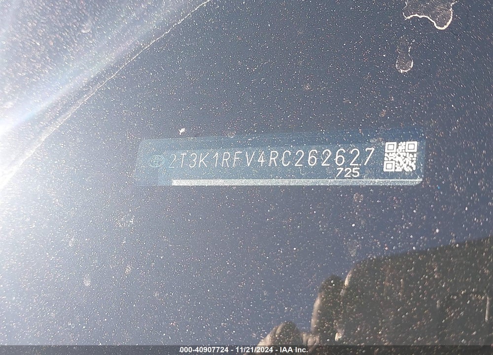 2024 TOYOTA RAV4 LE VIN: 2T3K1RFV4RC262627