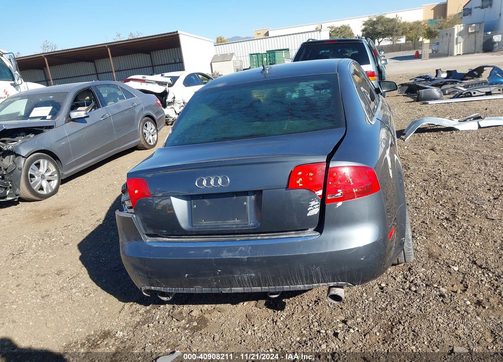 2006 AUDI A4 2.0T VIN: WAUBF78EX6A126494