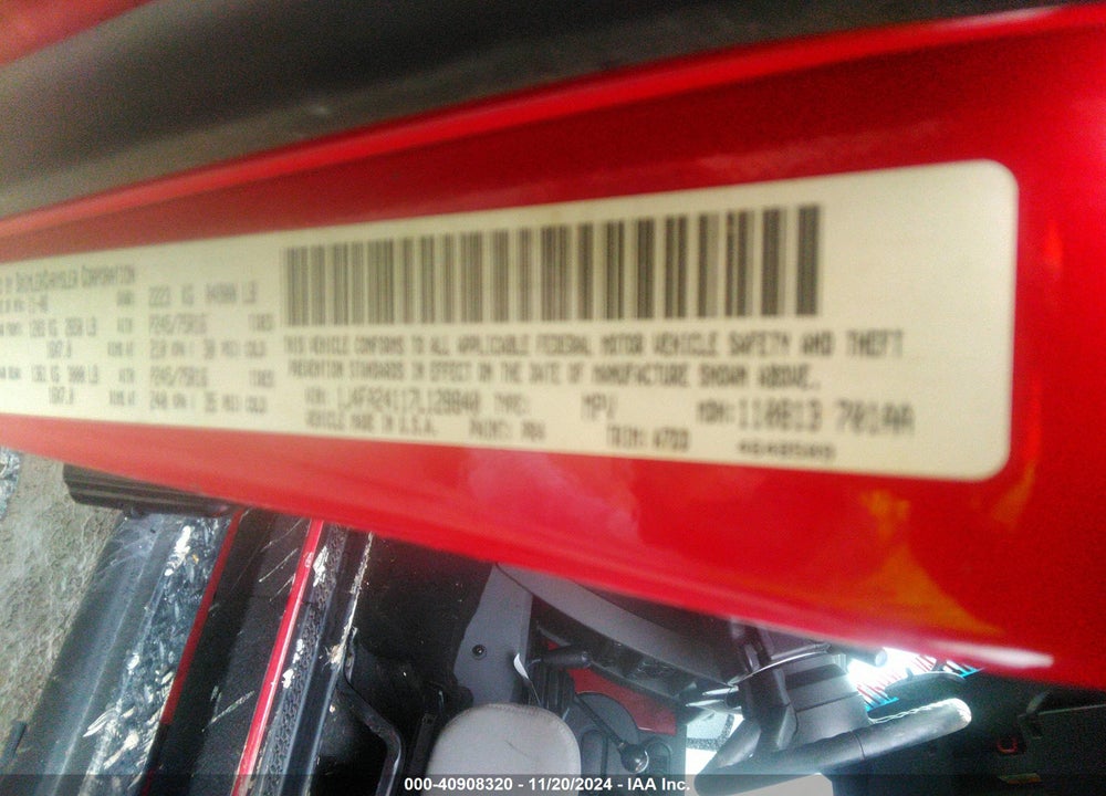 2007 JEEP WRANGLER X VIN: 1J4FA24117L128840