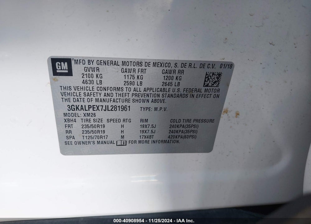 2018 GMC TERRAIN SLT VIN: 3GKALPEX7JL281961