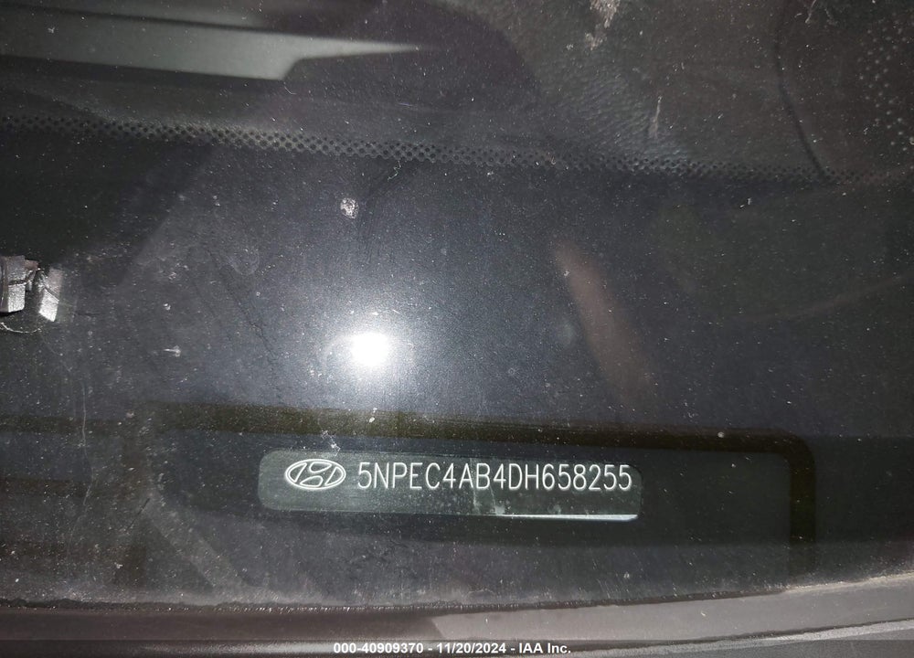 2013 HYUNDAI SONATA VIN: 5NPEC4AB4DH658255