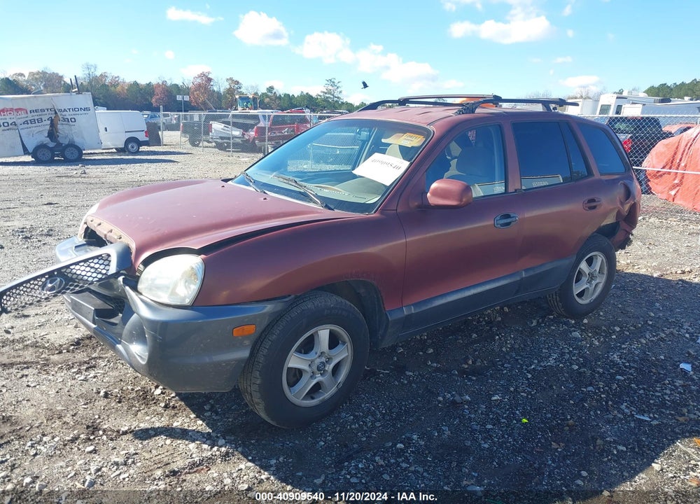 2004 HYUNDAI SANTA FE GLS VIN: KM8SC13D54U586581