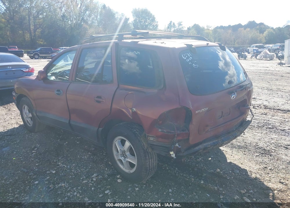 2004 HYUNDAI SANTA FE GLS VIN: KM8SC13D54U586581