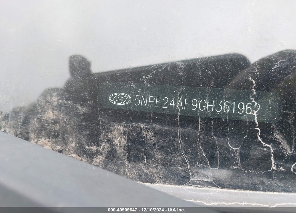 2016 HYUNDAI SONATA SE VIN: 5NPE24AF9GH361962