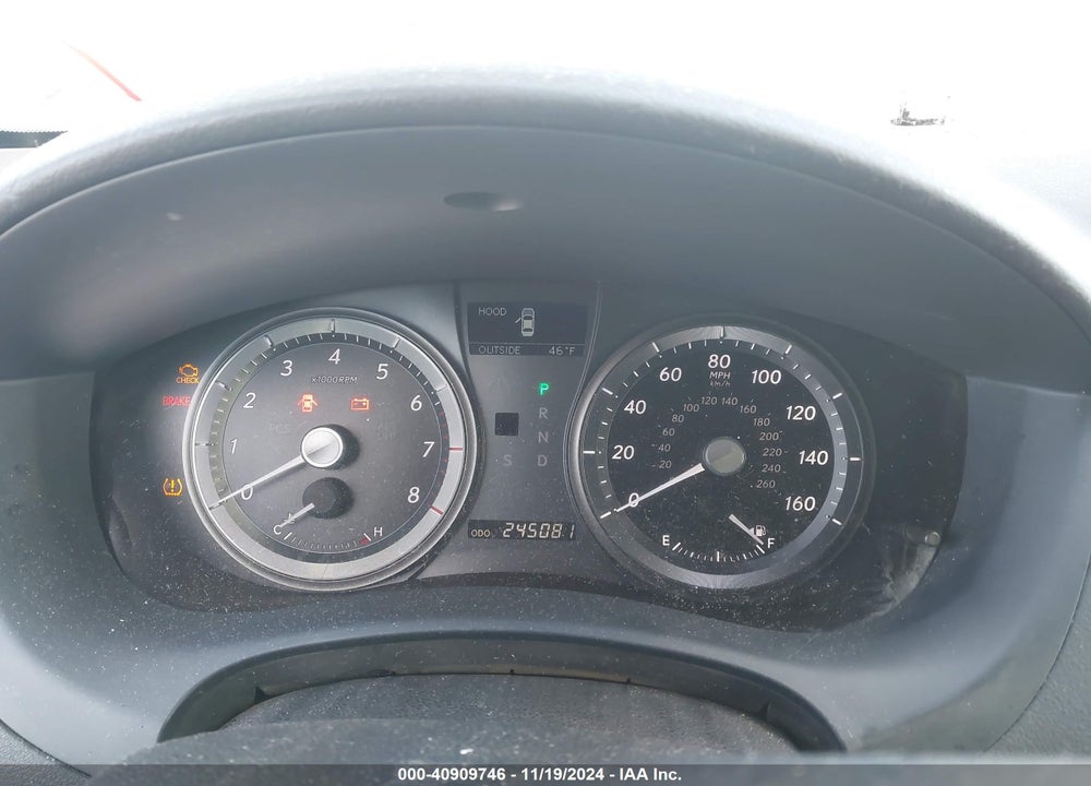 2007 LEXUS ES 350 VIN: JTHBJ46G072078826