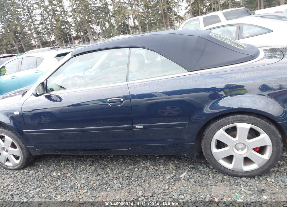 2003 AUDI A4 3.0 VIN: WAUAT48H53K010297