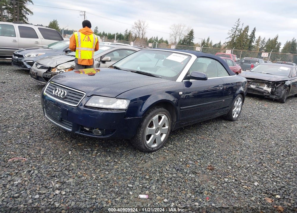 2003 AUDI A4 3.0 VIN: WAUAT48H53K010297