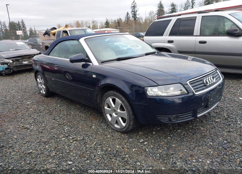 2003 AUDI A4 3.0 VIN: WAUAT48H53K010297