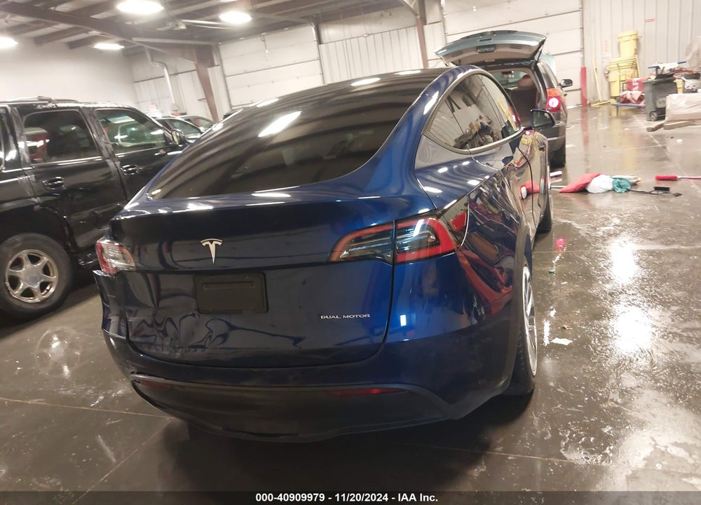 2021 TESLA MODEL Y LONG RANGE DUAL MOTOR ALL-WHEEL DRIVE VIN: 5YJYGDEE0MF105106