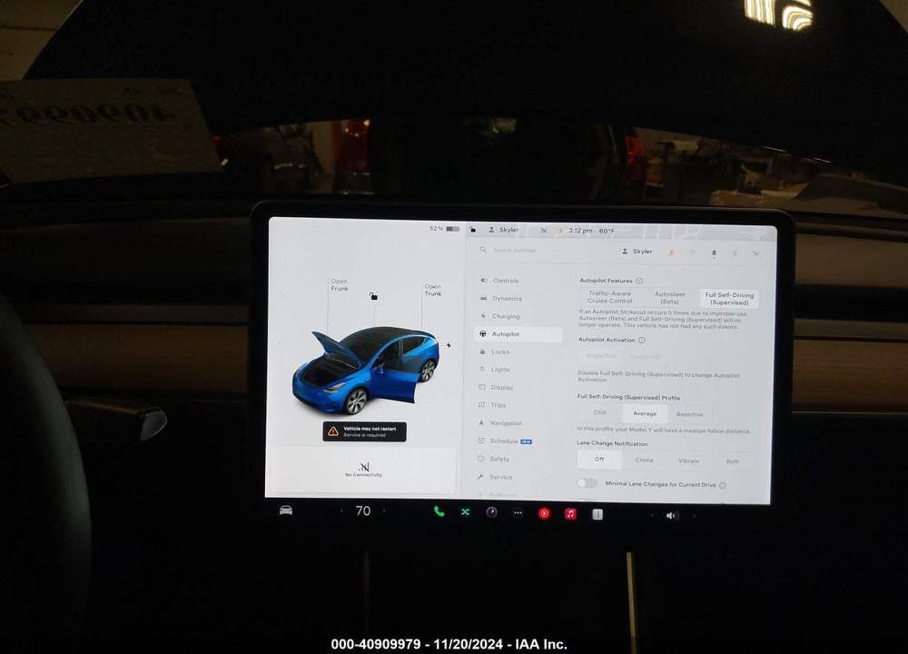2021 TESLA MODEL Y LONG RANGE DUAL MOTOR ALL-WHEEL DRIVE VIN: 5YJYGDEE0MF105106