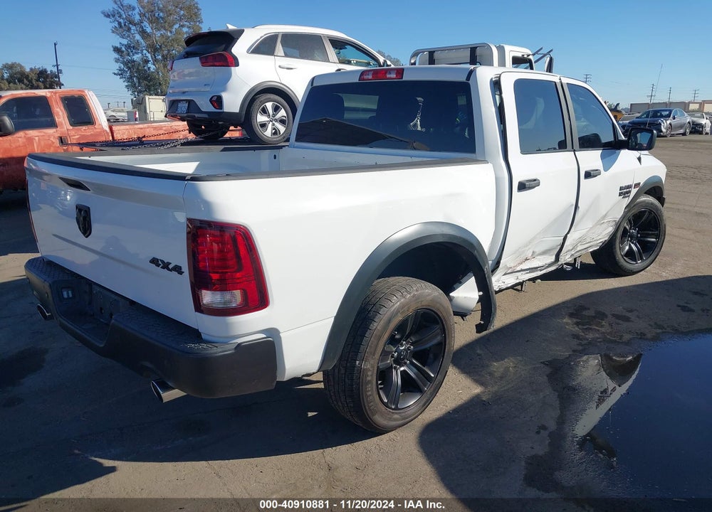 2021 RAM 1500 CLASSIC WARLOCK 4X4 5'7 BOX VIN: 1C6RR7LT2MS528183