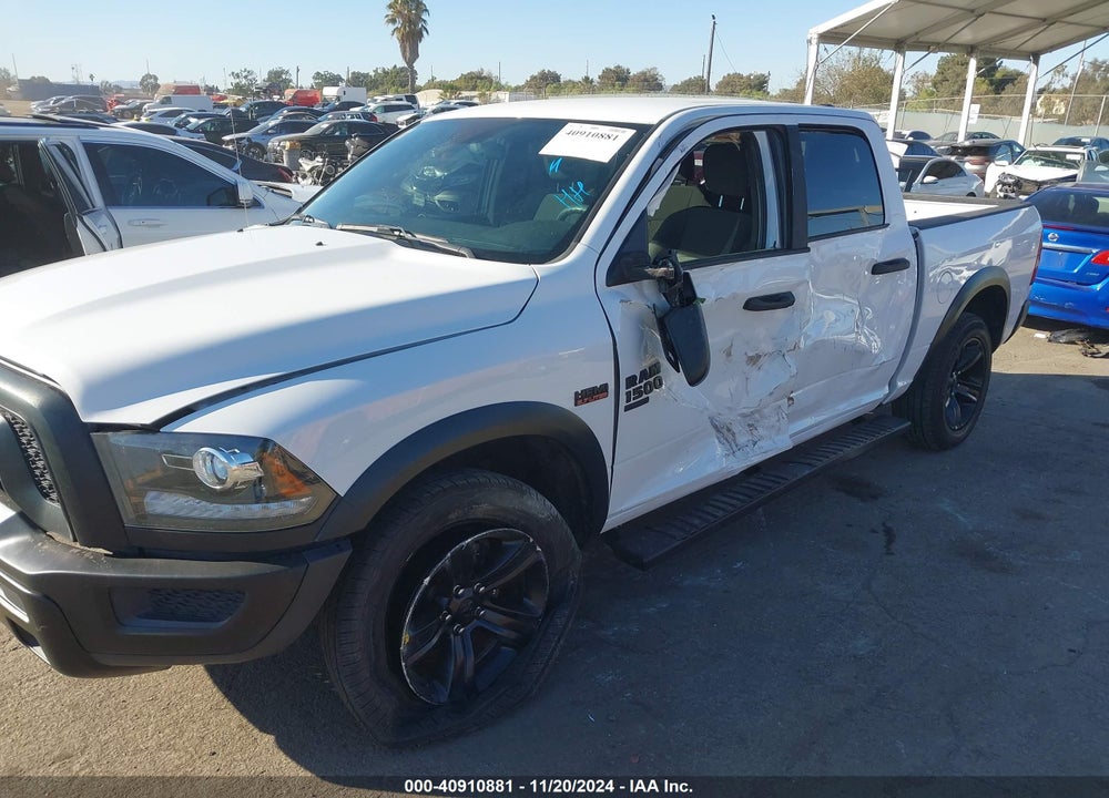 2021 RAM 1500 CLASSIC WARLOCK 4X4 5'7 BOX VIN: 1C6RR7LT2MS528183
