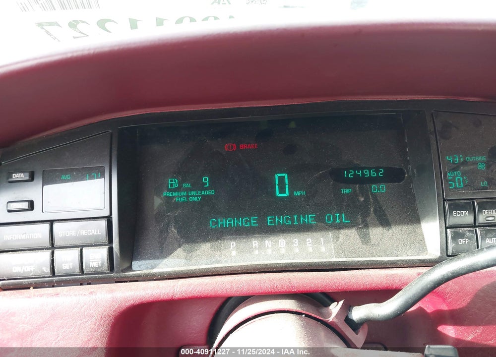 1993 CADILLAC SEVILLE VIN: 1G6KS52B8PU813140