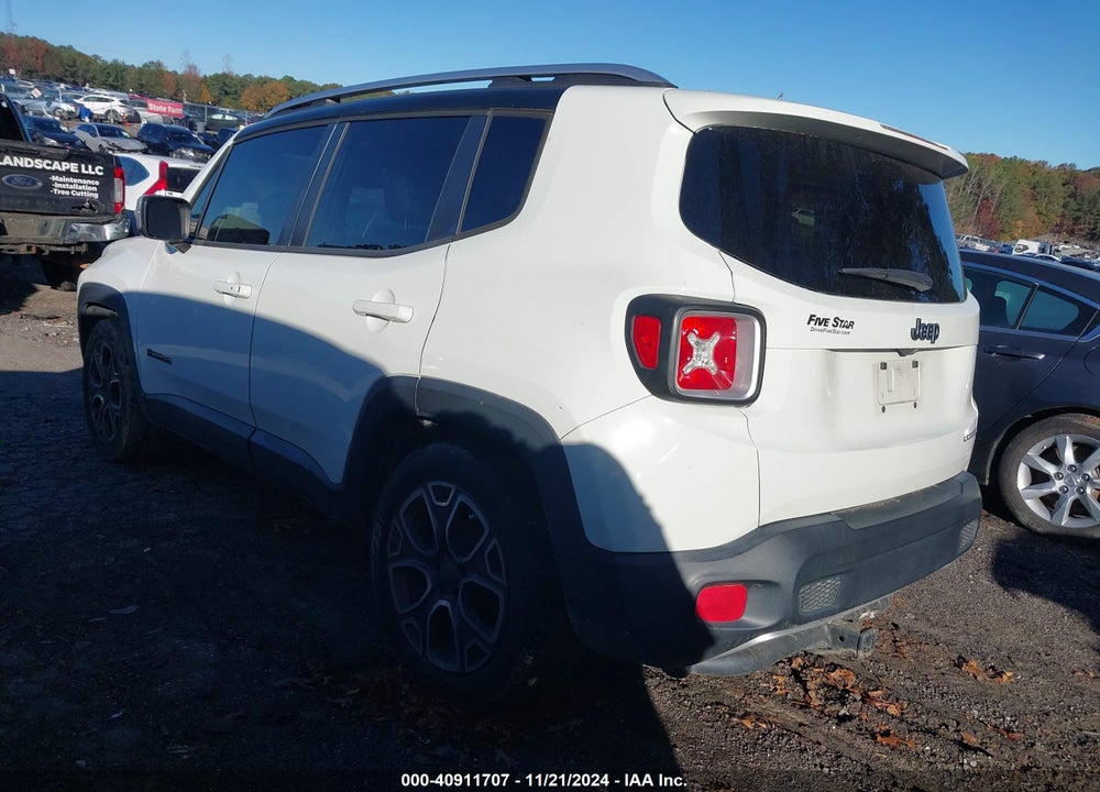 2015 JEEP RENEGADE LIMITED VIN: ZACCJADT6FPB94329