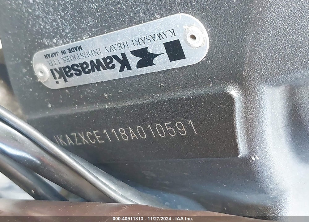 2008 KAWASAKI ZX1000 E VIN: JKAZXCE118A010591