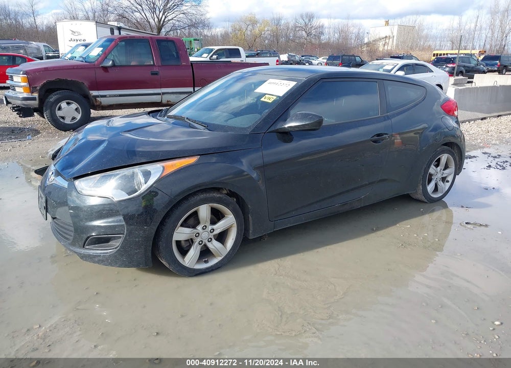 2013 HYUNDAI VELOSTER BASE W/BLACK VIN: KMHTC6AD1DU149455