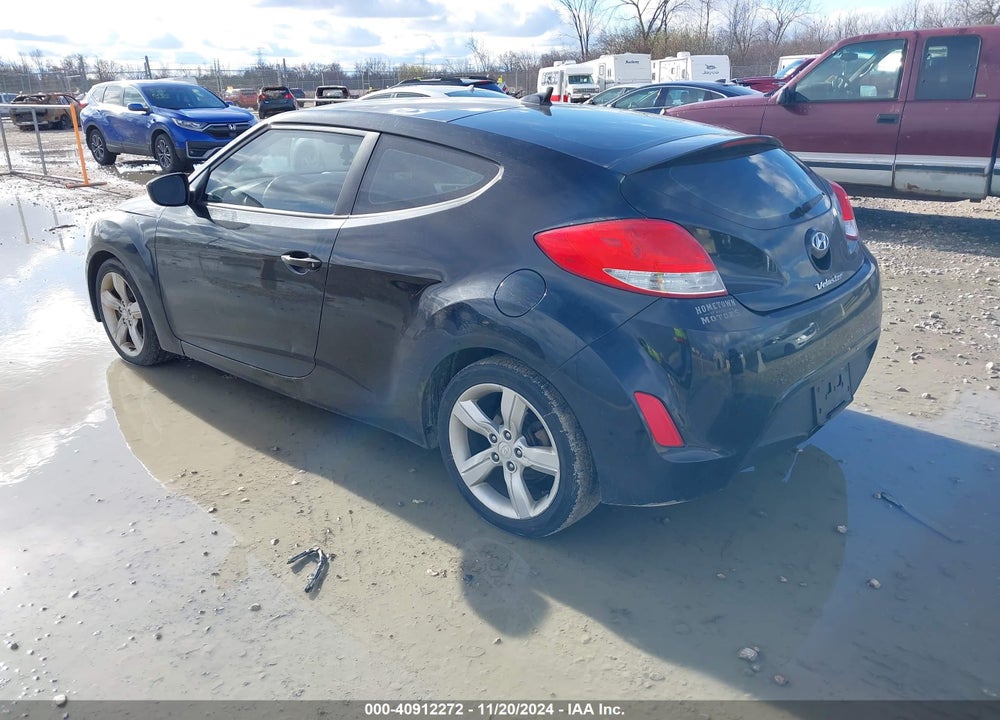 2013 HYUNDAI VELOSTER BASE W/BLACK VIN: KMHTC6AD1DU149455