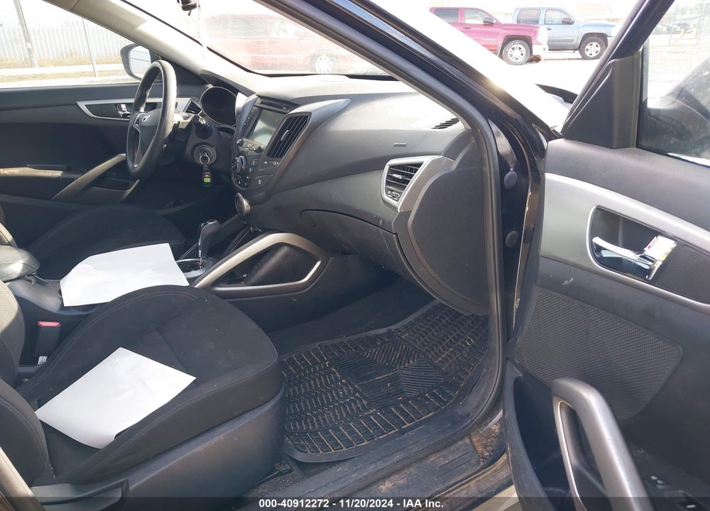 2013 HYUNDAI VELOSTER BASE W/BLACK VIN: KMHTC6AD1DU149455