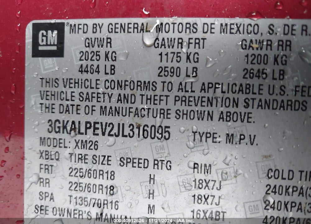 2018 GMC TERRAIN SLT VIN: 3GKALPEV2JL316095
