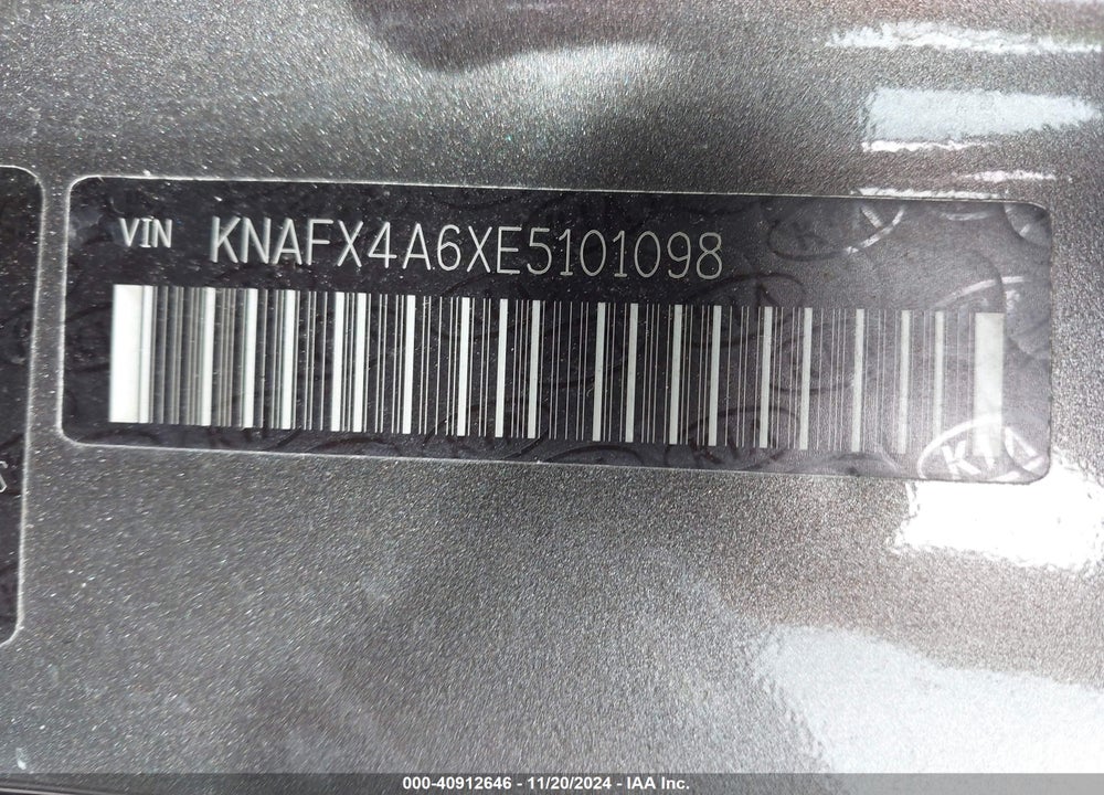 2014 KIA FORTE LX VIN: KNAFX4A6XE5101098