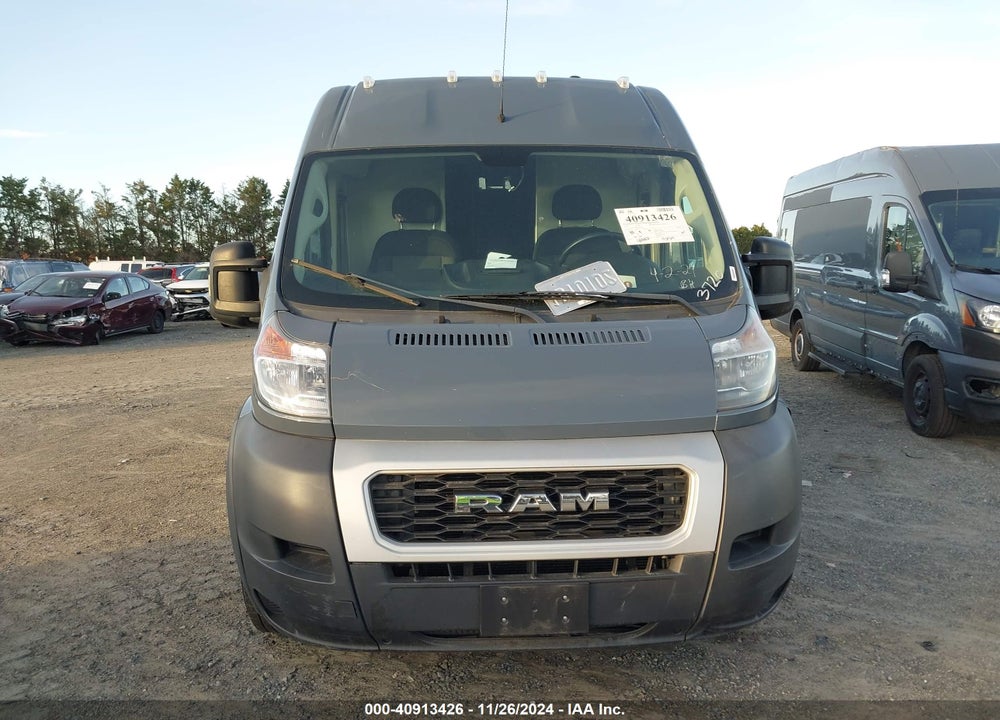 2019 RAM PROMASTER 3500 CARGO VAN HIGH ROOF 159 WB EXT VIN: 3C6URVJG5KE543720