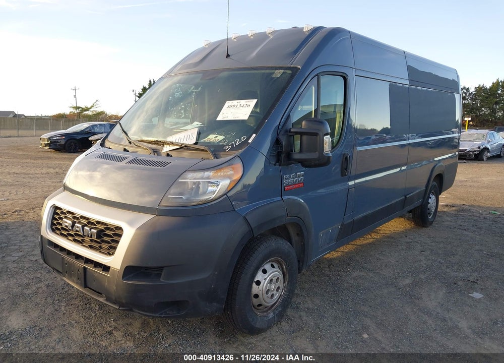 2019 RAM PROMASTER 3500 CARGO VAN HIGH ROOF 159 WB EXT VIN: 3C6URVJG5KE543720