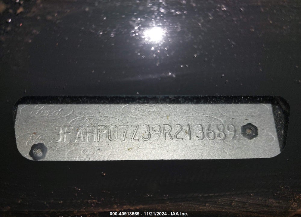 2009 FORD FUSION VIN: 3FAHP07Z39R213689