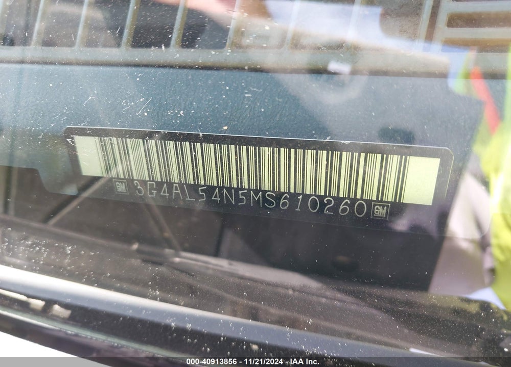 1991 BUICK CENTURY LIMITED VIN: 3G4AL54N5MS610260