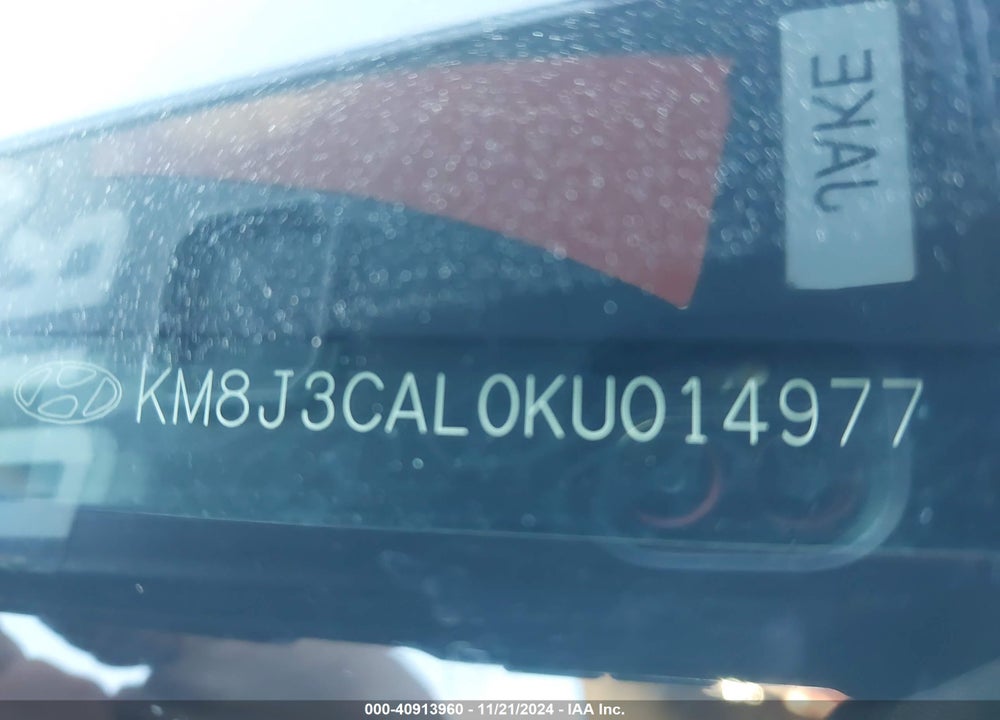 2019 HYUNDAI TUCSON SEL VIN: KM8J3CAL0KU014977