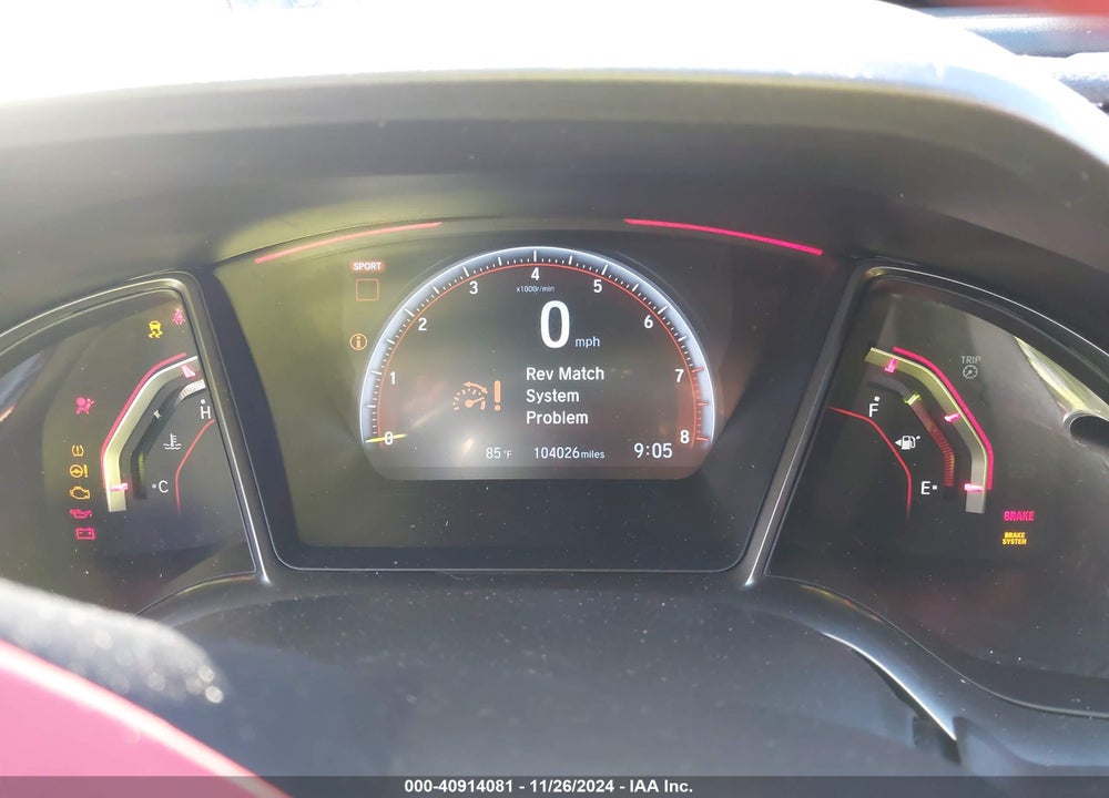 2019 HONDA CIVIC TYPE-R TOURING VIN: SHHFK8G78KU205879