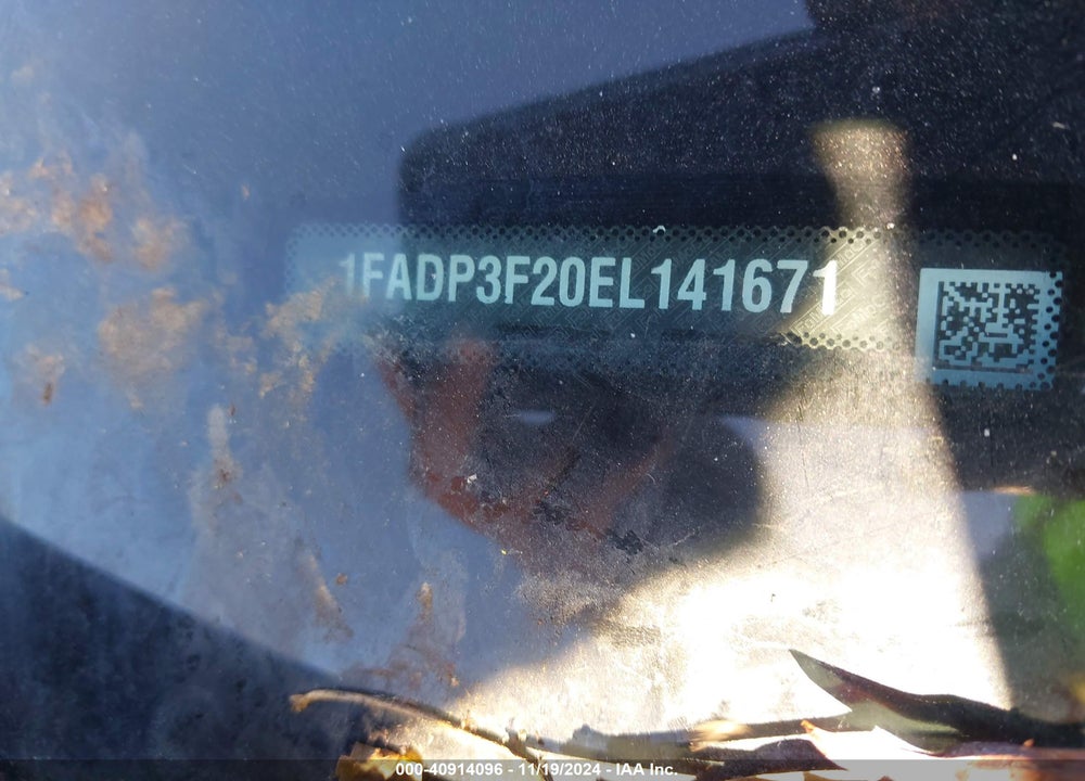 2014 FORD FOCUS SE VIN: 1FADP3F20EL141671