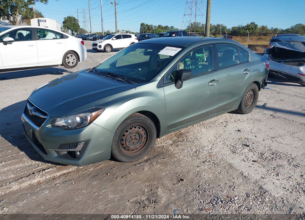 2016 SUBARU IMPREZA 2.0I VIN: JF1GJAA63GH005019