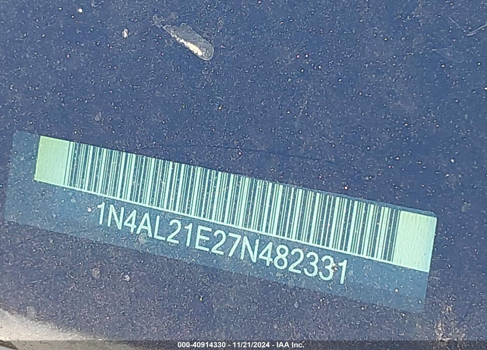 2007 NISSAN ALTIMA 2.5 S VIN: 1N4AL21E27N482331