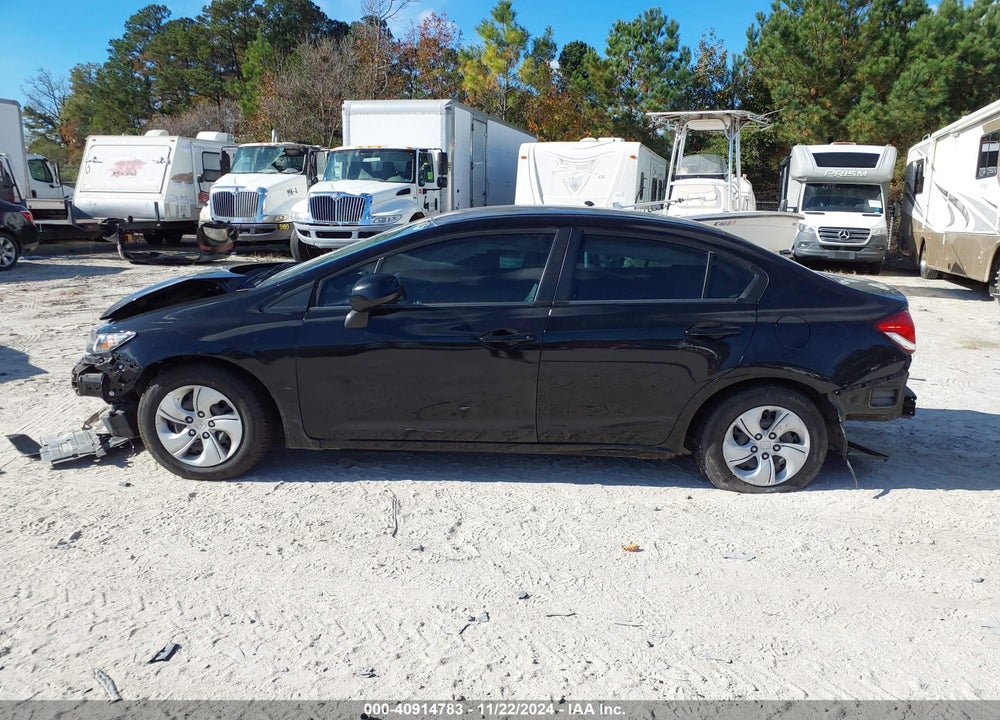 2013 HONDA CIVIC LX VIN: 19XFB2F54DE053008