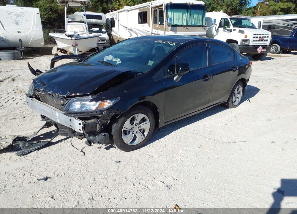 2013 HONDA CIVIC LX VIN: 19XFB2F54DE053008