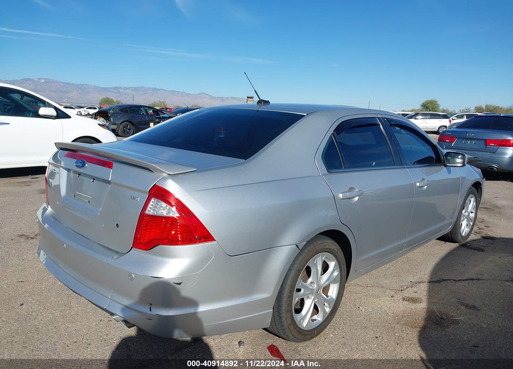 2012 FORD FUSION SE VIN: 3FAHP0HA6CR247822