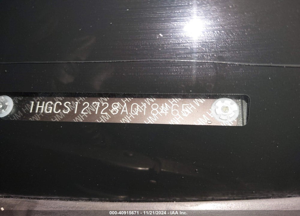 2008 HONDA ACCORD 2.4 EX VIN: 1HGCS12728A018465