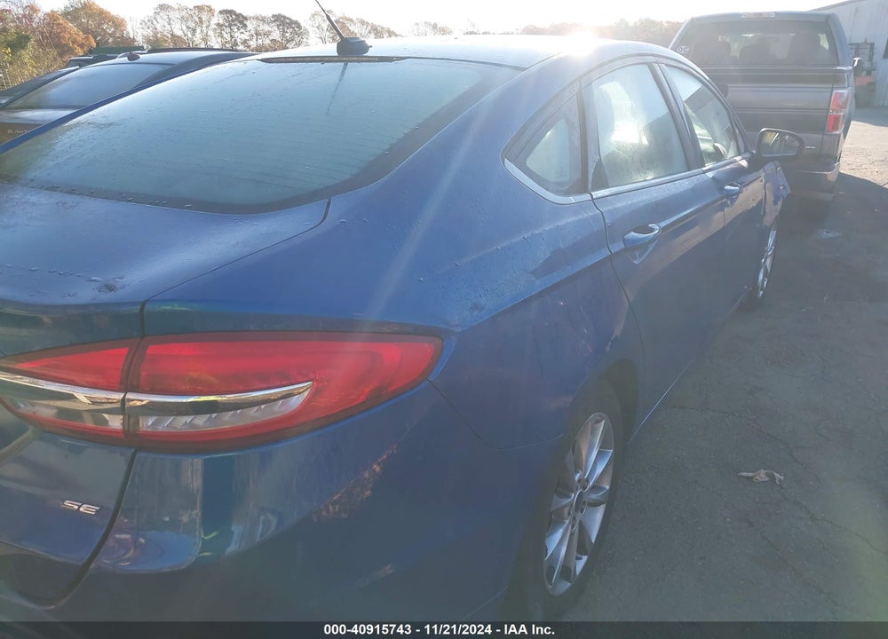 2017 FORD FUSION SE VIN: 3FA6P0H74HR125558