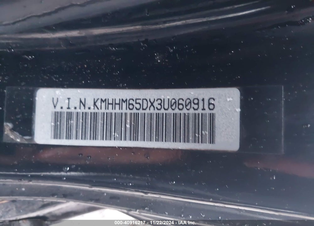 2003 HYUNDAI TIBURON VIN: KMHHM65DX3U060916