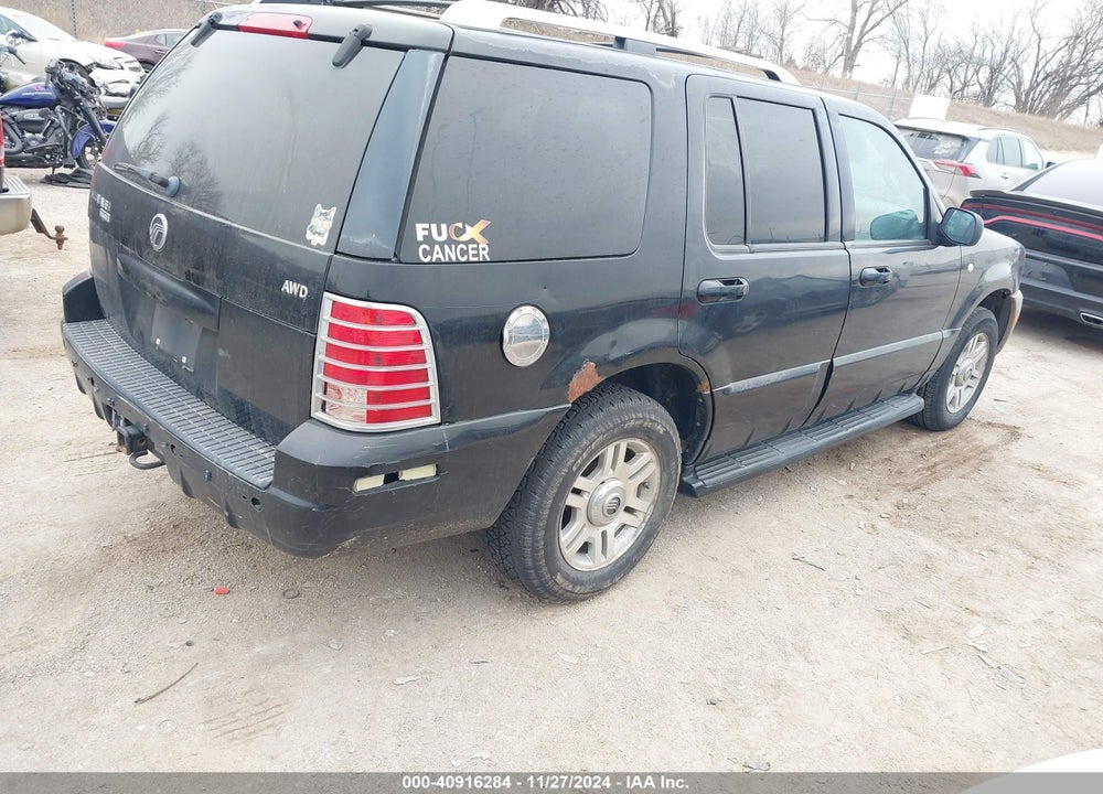 2004 MERCURY MOUNTAINEER VIN: 4M2DU86K84ZJ45912