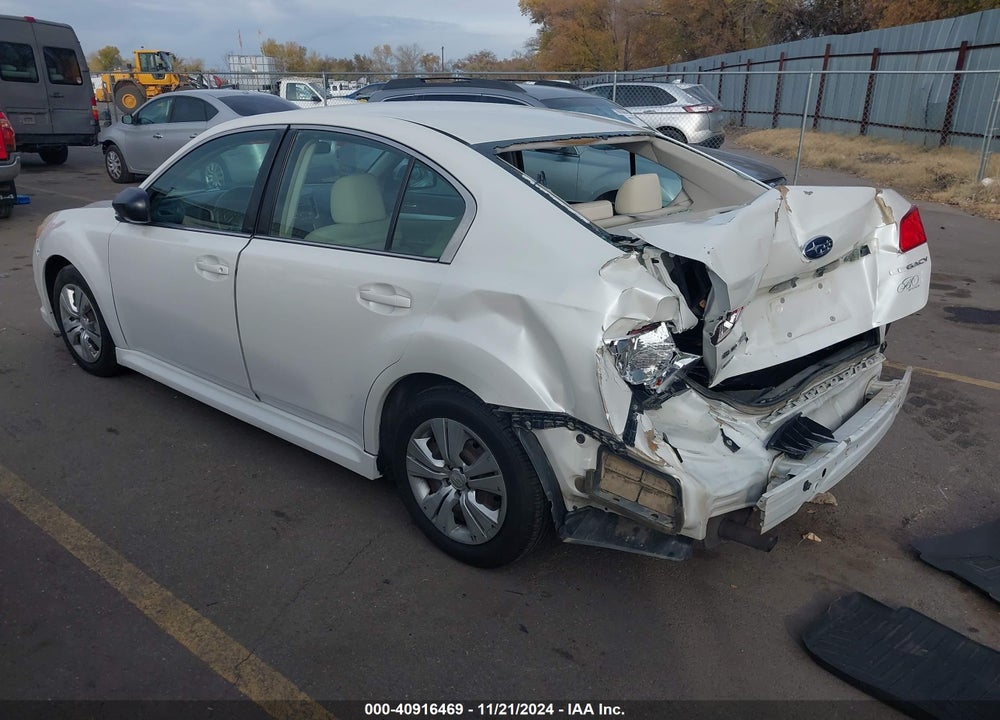 2011 SUBARU LEGACY 2.5I VIN: 4S3BMAA61B1235719