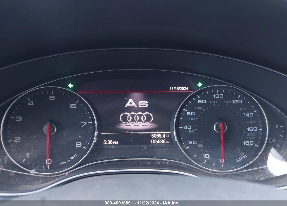 2012 AUDI A6 VIN: WAUBGAFC2CN006558