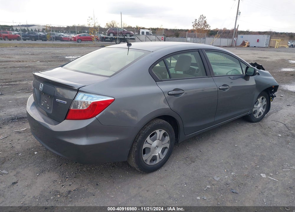 2012 HONDA CIVIC HYBRID VIN: JHMFB4F35CS011368