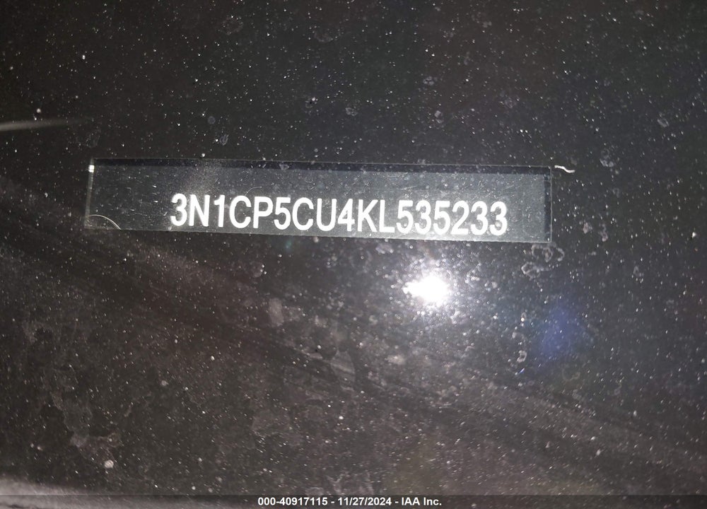 2019 NISSAN KICKS S VIN: 3N1CP5CU4KL535233