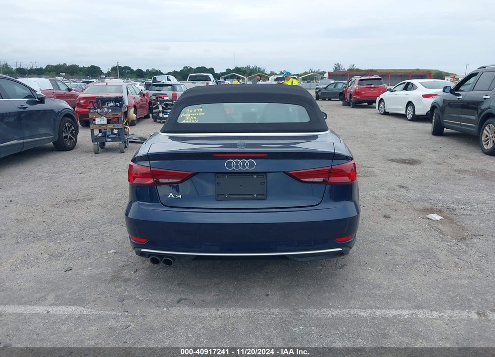 2019 AUDI A3 40 PREMIUM VIN: WAU6ULFF6K1030920