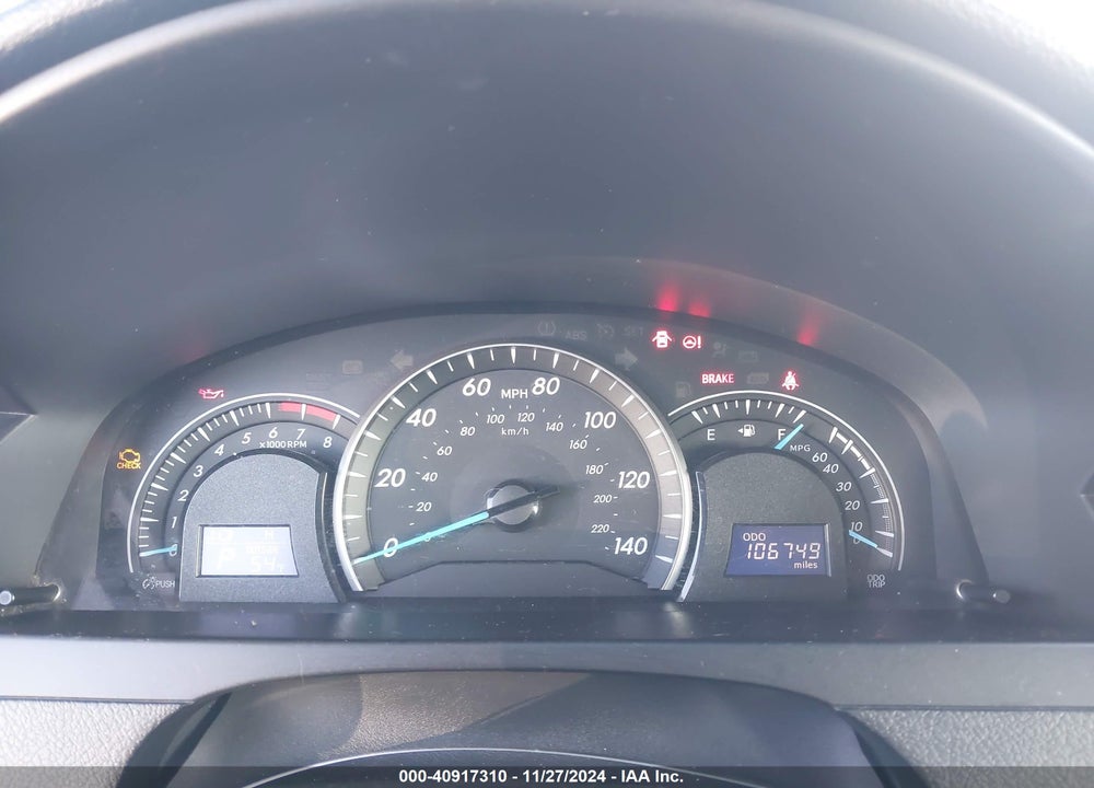 2012 TOYOTA CAMRY LE VIN: 4T4BF1FK6CR186728