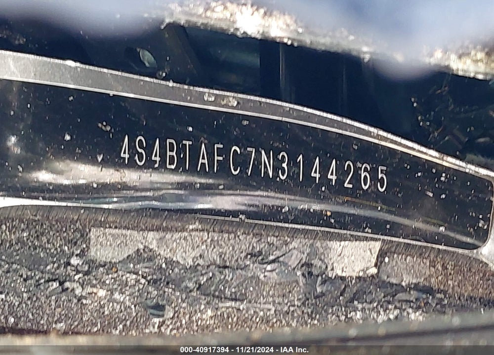 2022 SUBARU OUTBACK PREMIUM VIN: 4S4BTAFC7N3144265