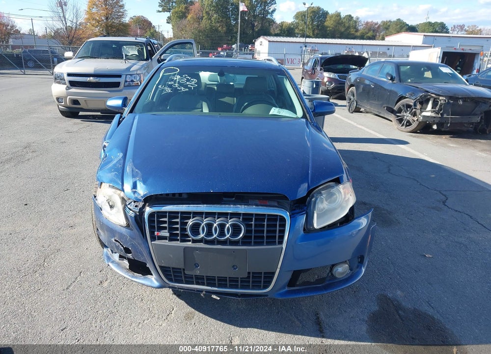 2008 AUDI A4 3.2 VIN: WAUKH78E68A127042