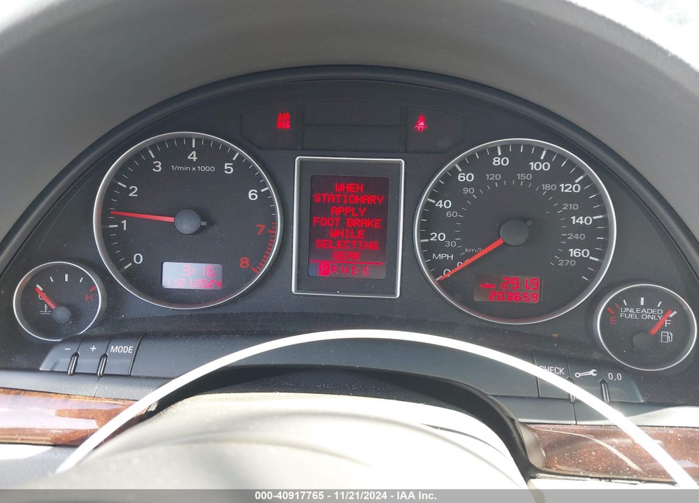 2008 AUDI A4 3.2 VIN: WAUKH78E68A127042