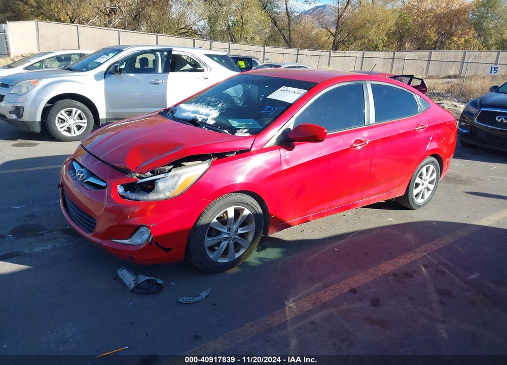2014 HYUNDAI ACCENT GLS VIN: KMHCU4AE7EU741180